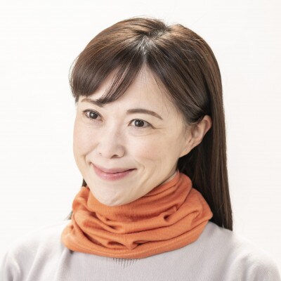天然の美容繊維　UV対策シルクガーゼマスクネックウォーマー　オレンジ　H-NW1901