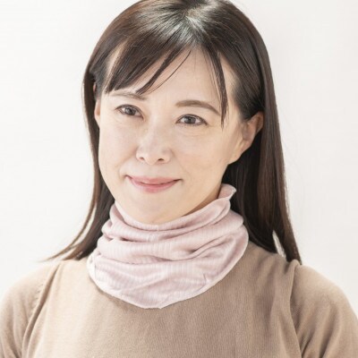 天然の美容繊維　UV対策　絹ごこちネックカバー　ピンク　H-NW1500