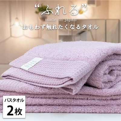 【バスタオル2枚組】思わずふれたくなる しなやかバスタオル(60×120cm)RA