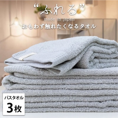 【バスタオル3枚組】思わずふれたくなる しなやかバスタオル(60×120cm)MI
