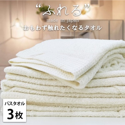 【バスタオル3枚組】思わずふれたくなる しなやかバスタオル(60×120cm)HO