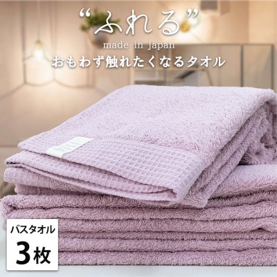 【バスタオル3枚組】思わずふれたくなる しなやかバスタオル(60×120cm)RA