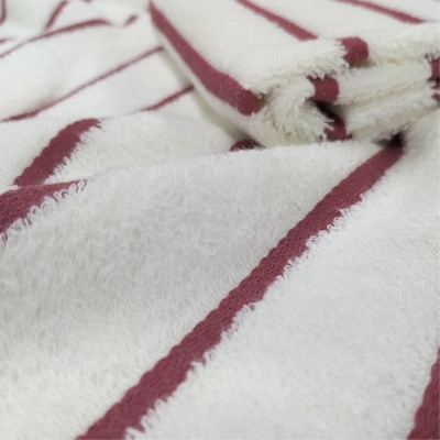 【バスタオル2枚組】オーガニックコットンバスタオル(しまふわ)レッド