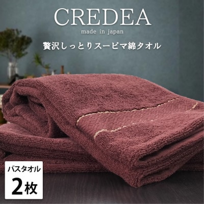 【バスタオル2枚組】贅沢スーピマ綿バスタオル クレディアWRE