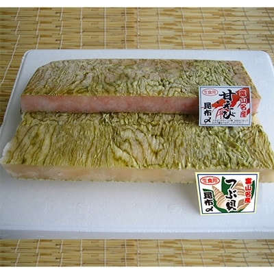 甘海老とつぶ貝昆布じめ刺身詰め合わせ
