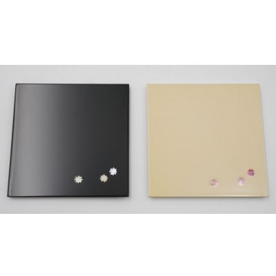【高岡漆器】コースター金平糖(黒・白各1枚)