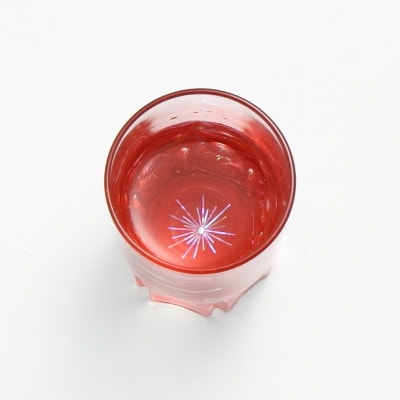 螺鈿ガラスショット(黒・朱セット)ライン　【高岡漆器】