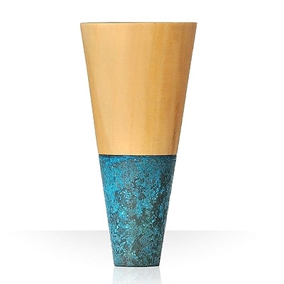 Guinomi Sake Cup TALL HORN KISEN-TURQUOISE BLUE