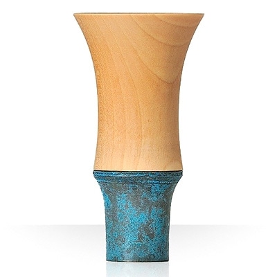Guinomi Sake Cup TALL BAMBOO KISEN-TURQUOISE BLUE