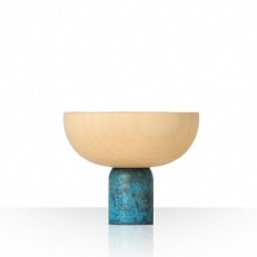 Guinomi Sake Cup KOKESHI KISEN-TURQUOISE BLUE