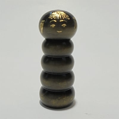 メモリアルケース高岡こけし　彫金(だんご型)