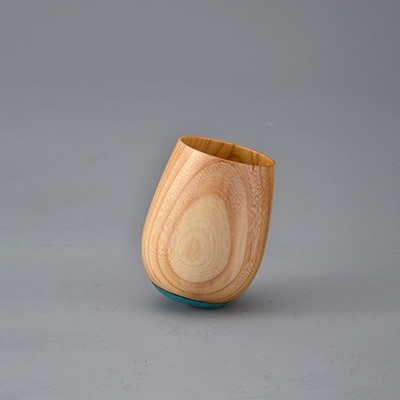 [高岡銅器]Cup SHIRO TILT KISEN-TURQUOISE BLUE