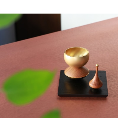 【高岡銅器】揺れるおりん　揺音セット　ゴールド/空穏KUON　
