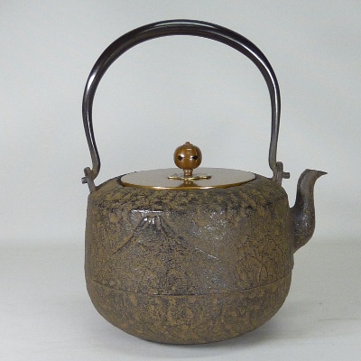 【高岡銅器】龍泉　鉄瓶　富士