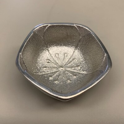 【高岡銅器】錫製　ぐい呑み　五角梅