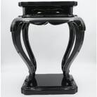 【高岡漆器】宝来高卓　黒無地