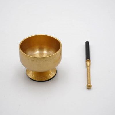 【高岡銅器】末広りん　F金メッキ