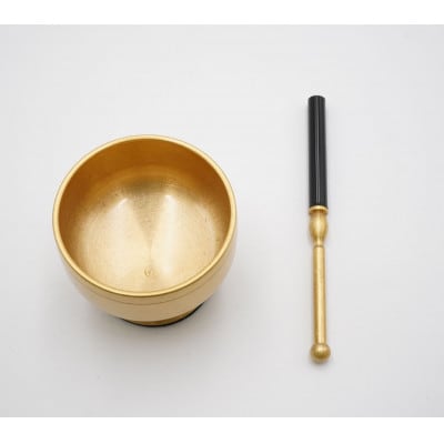 【高岡銅器】末広りん　F金メッキ