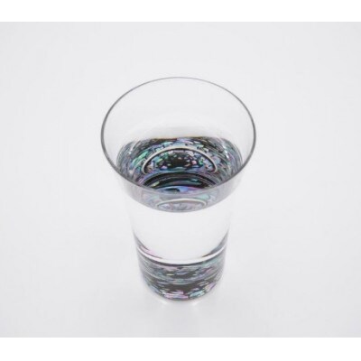 【高岡漆器】杯(クリスタル)石垣(貝入)黒