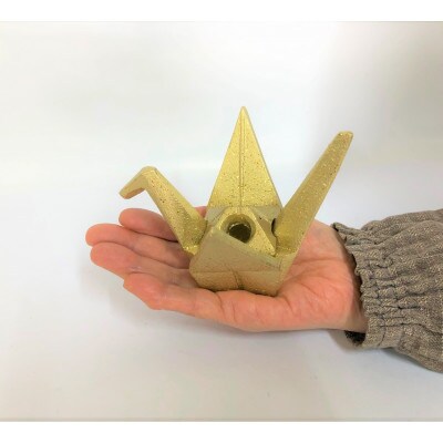 【高岡銅器】三枝惣太郎　香炉　華鶴　金