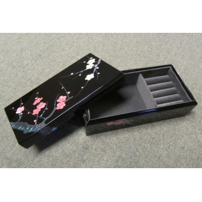 【高岡漆器】宝石箱　紅白梅　螺鈿