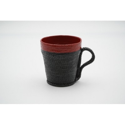 【高岡漆器】紐マグカップ　赤・黒