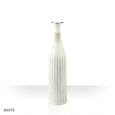 【高岡銅器】Flower Vase RAPPA SLIM (White)