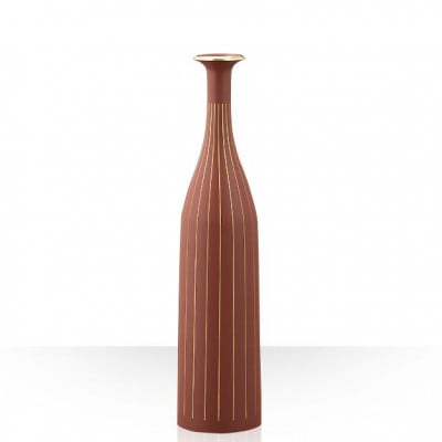 【高岡銅器】Flower Vase RAPPA SLIM (Red)