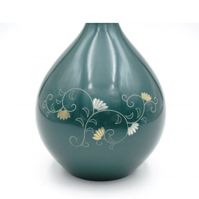 【高岡銅器】福型金銀唐草花瓶