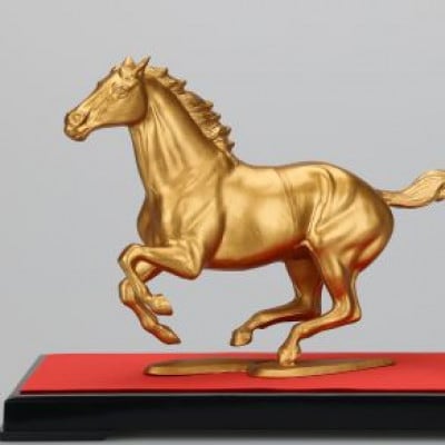 【高岡銅器】秀月作　馬S-3未来　みらい