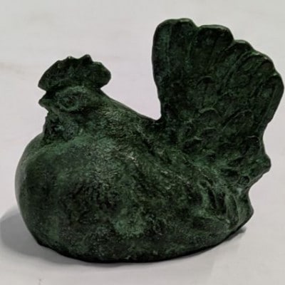 【高岡銅器】書鎮　にわとり