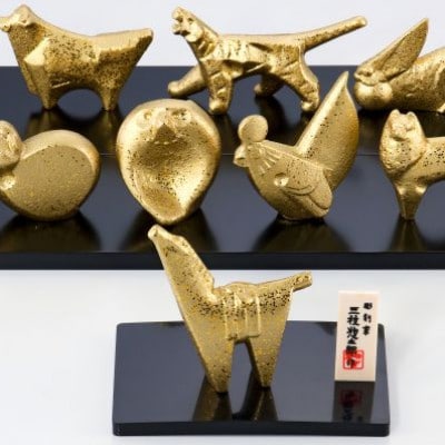 【高岡銅器】三枝惣太郎作　31.十二支セット