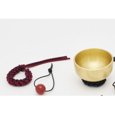 【高岡銅器】オトノスイッチ組紐座付　光彩　カーネリアン