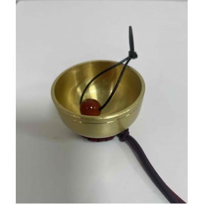 【高岡銅器】オトノスイッチ組紐座付　光彩　カーネリアン