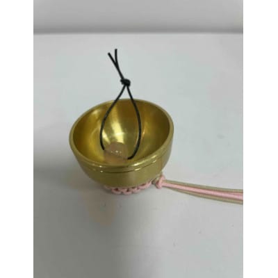 【高岡銅器】オトノスイッチ組紐座付　光彩　ローズクオーツ