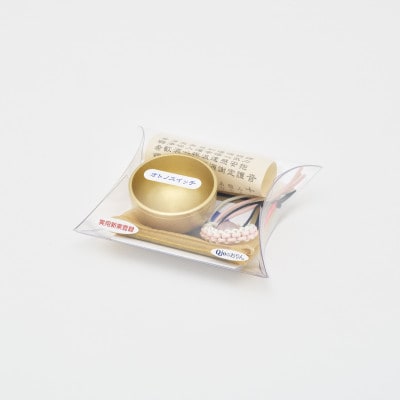 【高岡銅器】オトノスイッチ組紐座付　光彩　ローズクオーツ