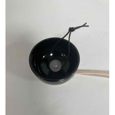 【高岡銅器】オトノスイッチ組紐座付　漆黒　ローズクオーツ