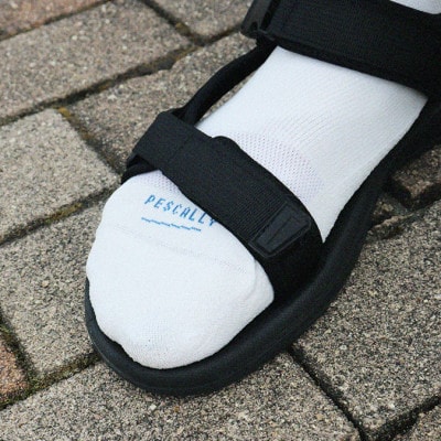 【日本製】漁師も認めた和紙靴下(ペスカリー)スニーカー丈　ブラック　25-27cm