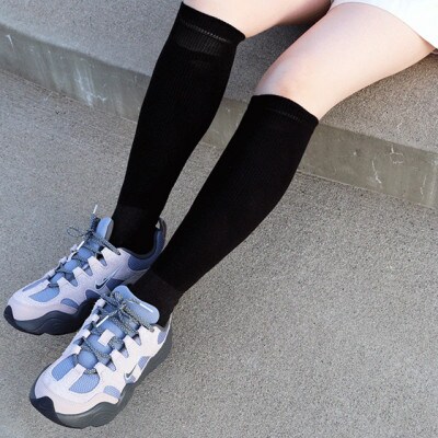 【日本製】漁師も認めた和紙靴下(ペスカリー)ハイソックス丈　ブラック　23～25cm