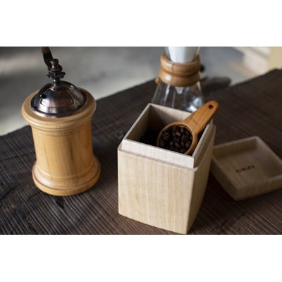 COFFEE STOCKER(コーヒーストッカー) 200g用 総国産桐使用 天然蜜蝋仕上げ