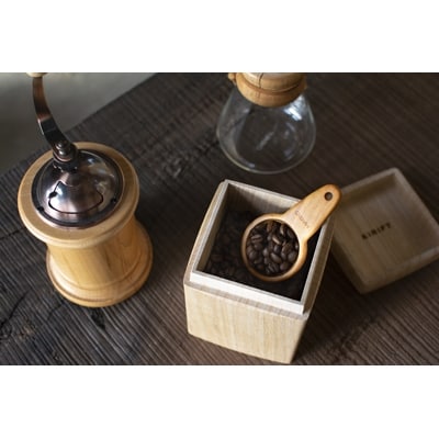 COFFEE STOCKER(コーヒーストッカー) 200g用 総国産桐使用 天然蜜蝋仕上げ