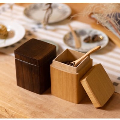 COFFEE STOCKER(コーヒーストッカー) 200g用 総国産桐使用 2色セット