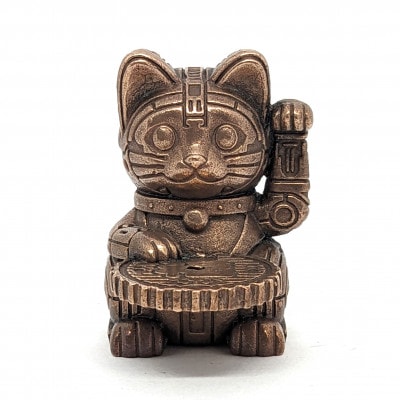 福香 -FUKKA-　招き猫/MANEKINEKO　ブロンズ　お香立て　