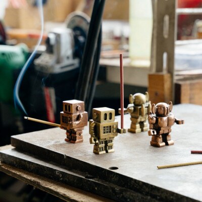 福香 -FUKKA-　ロボット2号/ROBOT TYPE2　ゴールド　お香立て