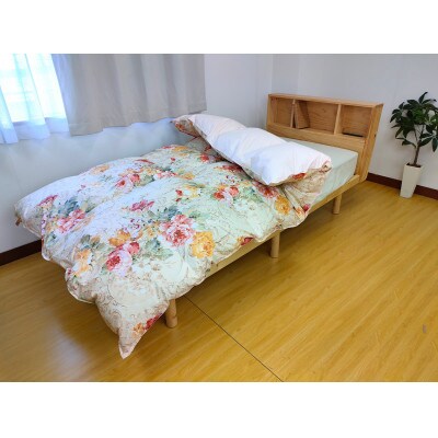羽毛布団 ハンガリー産ホワイトダックダウン85% SL 150×210cm(柄おまかせ/ピンク系)