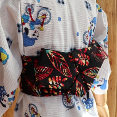 帯  (patipati) 子ども甚平用 角帯 ボタニカル