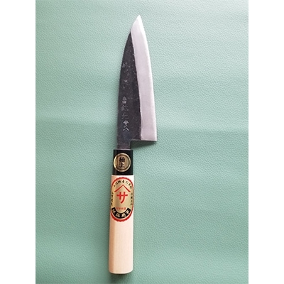 黒打舟行包丁(両刃)　約15cm　青紙鋼