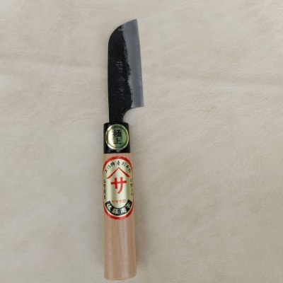 黒打　栗むき包丁　75mm　青紙鋼