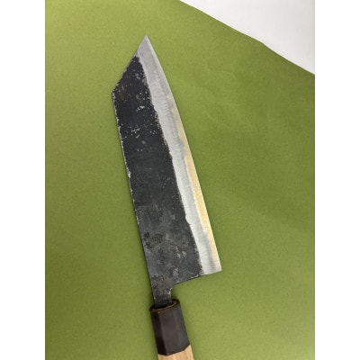 黒打両刃　文化包丁180mm　青紙鋼