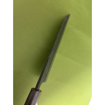 黒打両刃　文化包丁180mm　青紙鋼